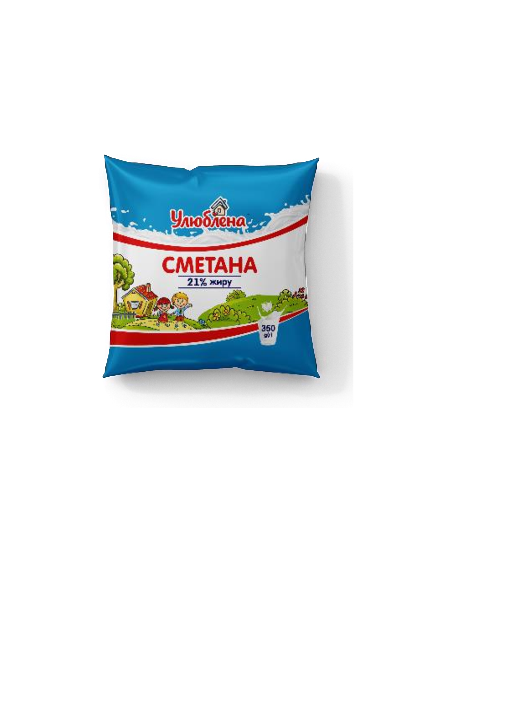 Сметана 21 % жиру,350 грамТМ «Улюблена»